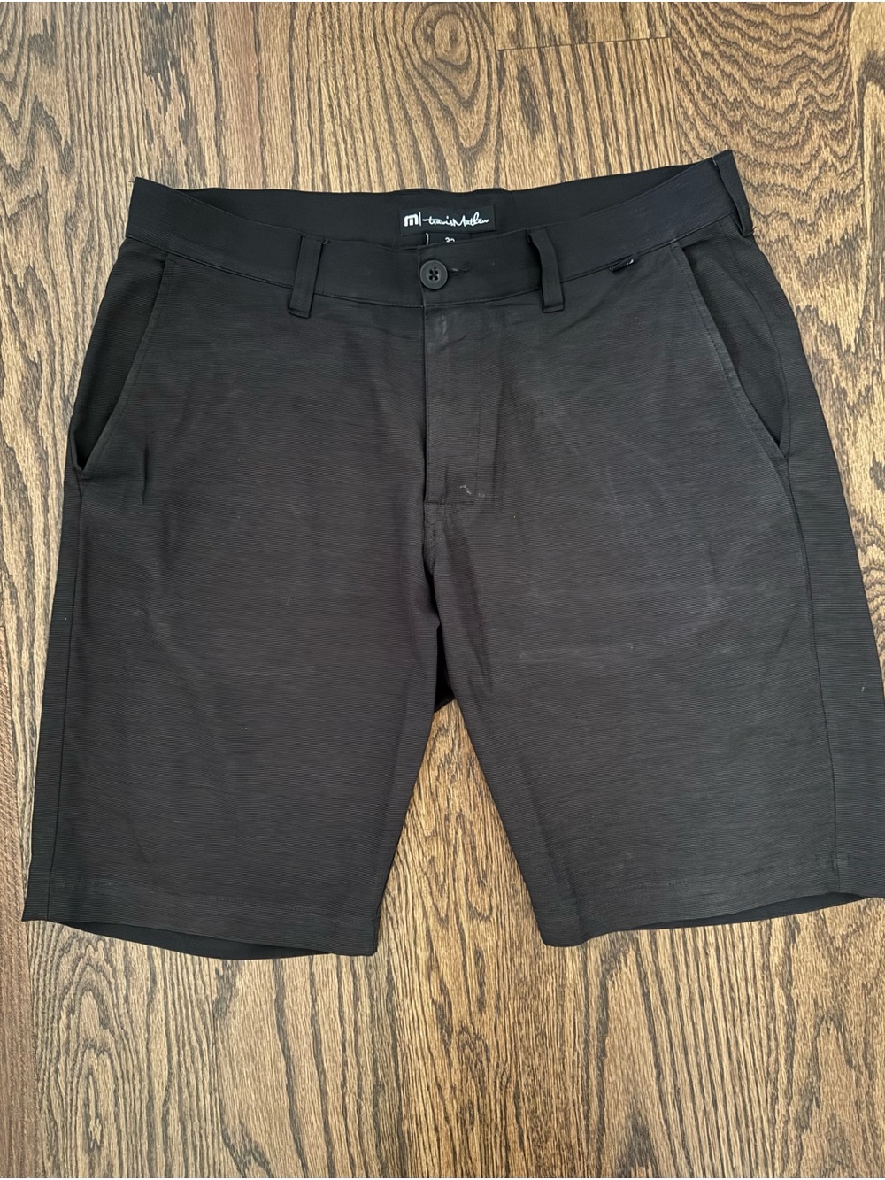 Travis Mathew Men's Black Flat-Front Performance Shorts
